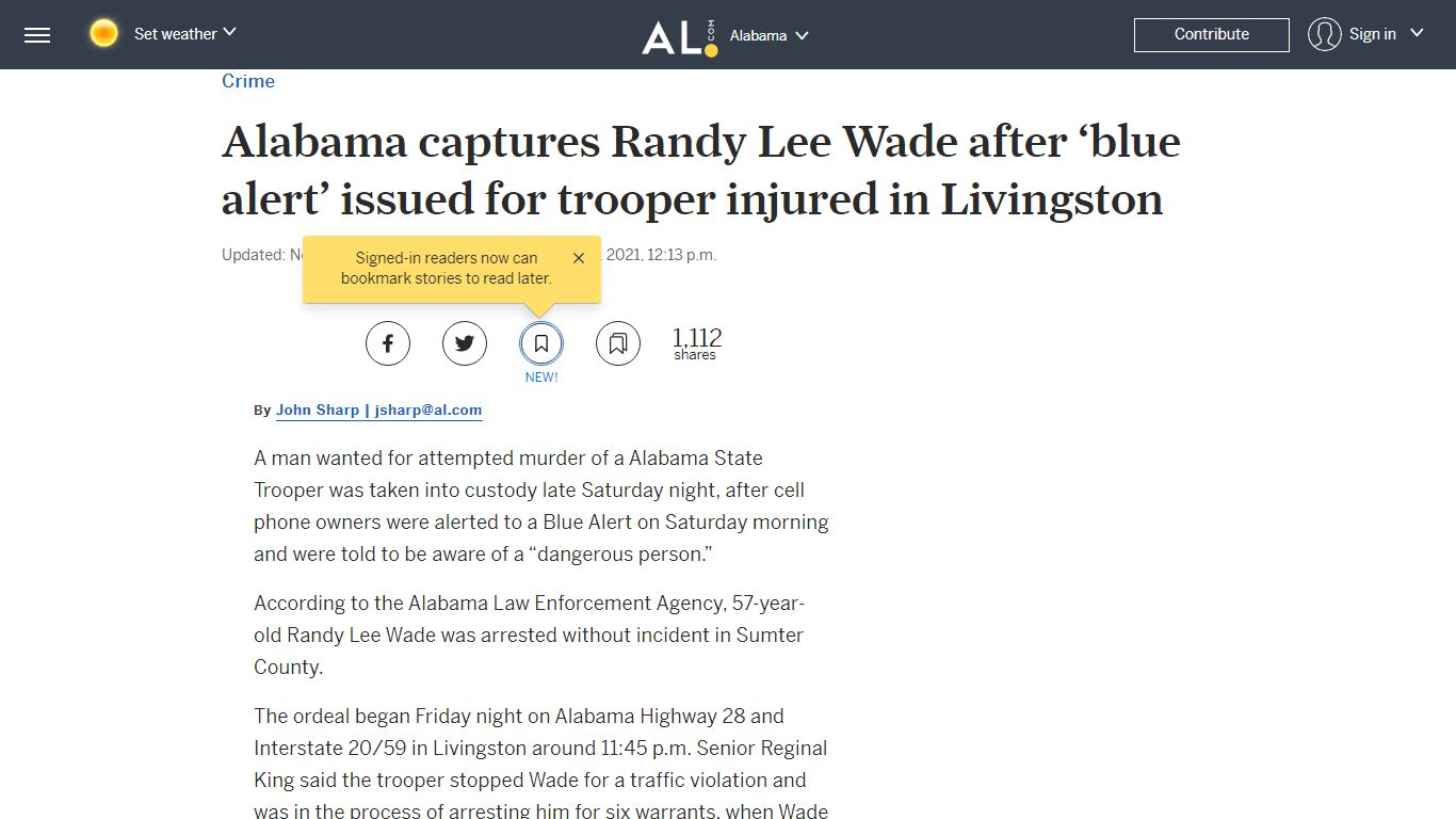Alabama captures Randy Lee Wade after ‘blue alert’ issued